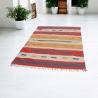 Indijska preproga Kilim 140x200 moderna bombažna Kilim
