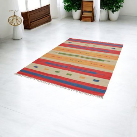 Indijska preproga Kilim 170x240 moderna bombažna Kilim