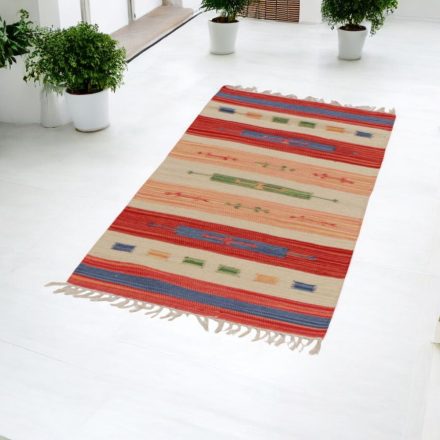 Indijska preproga Kilim 70x140 tanka bombažna preproga