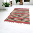 Indijska bombažna Kilim preproga 140x200 cm – barvit moderni dizajn