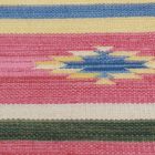 Indijska bombažna Kilim preproga 140x200 cm – barvit moderni dizajn