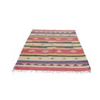 Indijska preproga Kilim 140x200 moderna Kilim iz bombaža