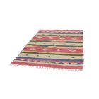 Indijska preproga Kilim 140x200 moderna Kilim iz bombaža