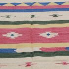 Indijska preproga Kilim 140x200 moderna Kilim iz bombaža
