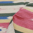 Indijska preproga Kilim 140x200 moderna Kilim iz bombaža