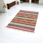 Indijska preproga Kilim 90x150 tanka bombažna preproga