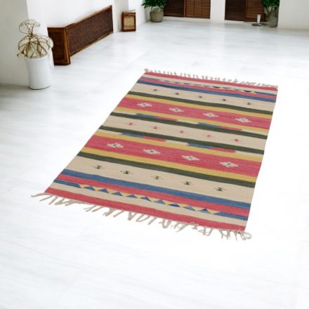 Indijska preproga Kilim 90x150 tanka bombažna preproga