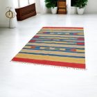 Indijska preproga Kilim 170x240 moderna bombažna Kilim