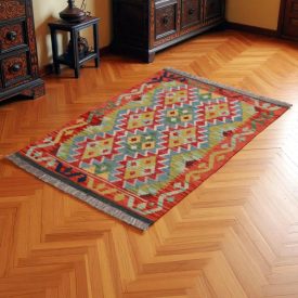 Preproga Kilim Chobi 84x118 ročno tkani Afgan kilim
