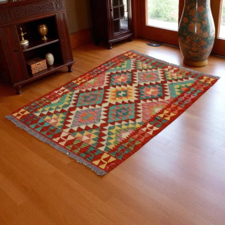 Preproga Kilim Chobi 90x127 ročno tkani Afgan kilim