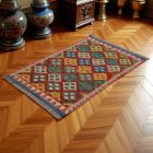 Preproga Kilim Chobi 84x124 ročno tkani Afgan volneni kilim