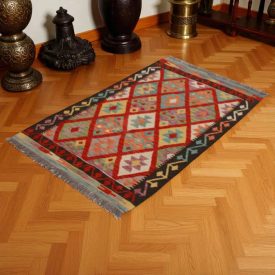 Preproga Kilim Chobi 84x132 ročno tkani Afgan volneni kilim