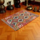 Preproga Kilim Chobi 87x120 ročno tkani Afgan volneni kilim