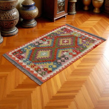 Preproga Kilim Chobi 81x126 ročno tkani Afgan volneni kilim