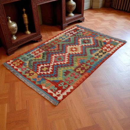 Preproga Kilim Chobi 151x103 ročno tkani Afgan volneni kilim