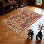 Preproga Kilim Chobi 150x100 ročno tkani Afgan volneni kilim