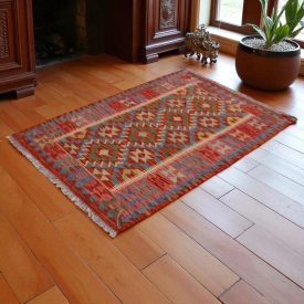 Preproga Kilim Chobi 149x101 ročno tkani Afgan kilim