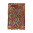 Preproga Kilim Chobi 156x108 ročno tkani Afgan volneni kilim