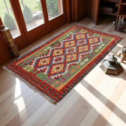 Preproga Kilim Chobi 170x102 ročno tkani Afgan volneni kilim