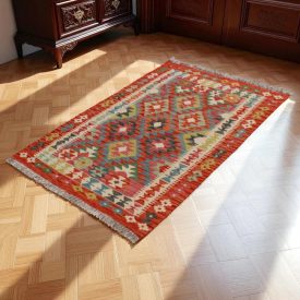 Preproga Kilim Chobi 146x100 ročno tkani Afgan kilim