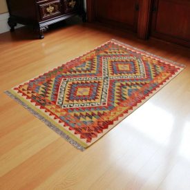 Preproga Kilim Chobi 152x102 ročno tkani Afgan kilim