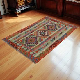 Preproga Kilim Chobi 154x100 ročno tkani Afgan kilim