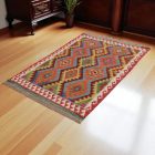 Preproga Kilim Chobi 141x100 ročno tkani Afgan volneni kilim