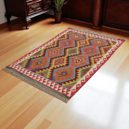 Preproga Kilim Chobi 141x100 ročno tkani Afgan volneni kilim