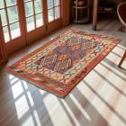 Preproga Kilim Chobi 158x102 ročno tkani Afgan volneni kilim