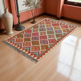 Preproga Kilim Chobi 154x106 ročno tkani Afgan kilim