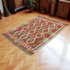 Preproga Kilim Chobi 144x110 ročno tkani Afgan volneni kilim