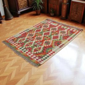 Preproga Kilim Chobi 144x110 ročno tkani Afgan kilim
