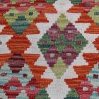 Preproga Kilim Chobi 144x110 ročno tkani Afgan volneni kilim