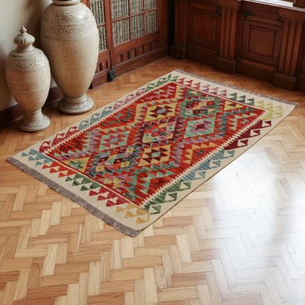 Preproga Kilim Chobi 143x102 ročno tkani Afgan volneni kilim