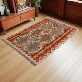 Kilim Chobi preproga 145x103 cm – afganistanska volna in vzorci