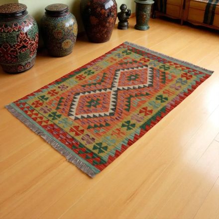 Preproga Kilim Chobi 144x98 ročno tkani Afgan volneni kilim