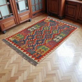 Preproga Kilim Chobi 152x100 ročno tkani Afgan kilim