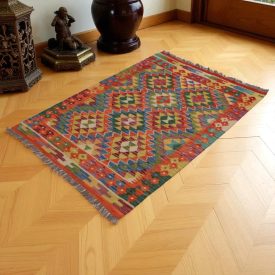 Preproga Kilim Chobi 144x102 ročno tkani Afgan kilim