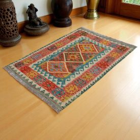 Preproga Kilim Chobi 148x103 ročno tkani Afgan kilim
