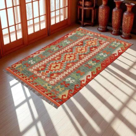 Preproga Kilim Chobi 156x100 ročno tkani Afgan volneni kilim