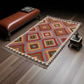 Preproga Kilim Chobi 156x102 ročno tkani Afgan kilim