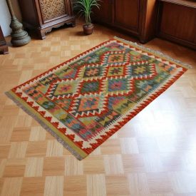 Preproga Kilim Chobi 151x100 ročno tkani Afgan kilim