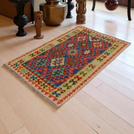 Preproga Kilim Chobi 152x102 ročno tkani Afgan kilim