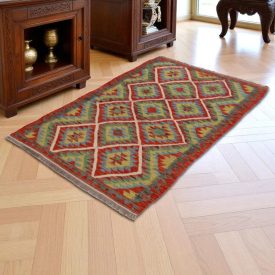 Preproga Kilim Chobi 156x103 ročno tkani Afgan volneni kilim