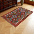 Preproga Kilim Chobi 157x104 ročno tkani Afgan volneni kilim