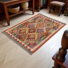 Preproga Kilim Chobi 145x103 ročno tkani Afgan volneni kilim