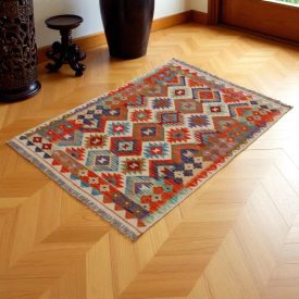 Preproga Kilim Chobi 146x103 ročno tkani Afgan volneni kilim