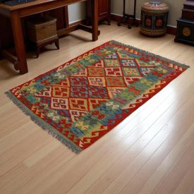 Kilim Chobi preproga 150x107 cm – afgan volneni ročno tkani kilim