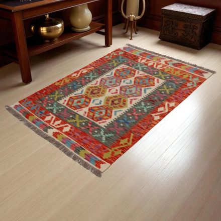 Preproga Kilim Chobi 138x101 ročno tkani Afgan kilim