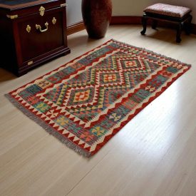Preproga Kilim Chobi 159x108 ročno tkani Afgan kilim